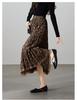 Leopard Print High Waisted Skirt for 2026 Spring Fashion, Loose and Versatile, Slimming Mid To Long A-line Umbrella Skirt