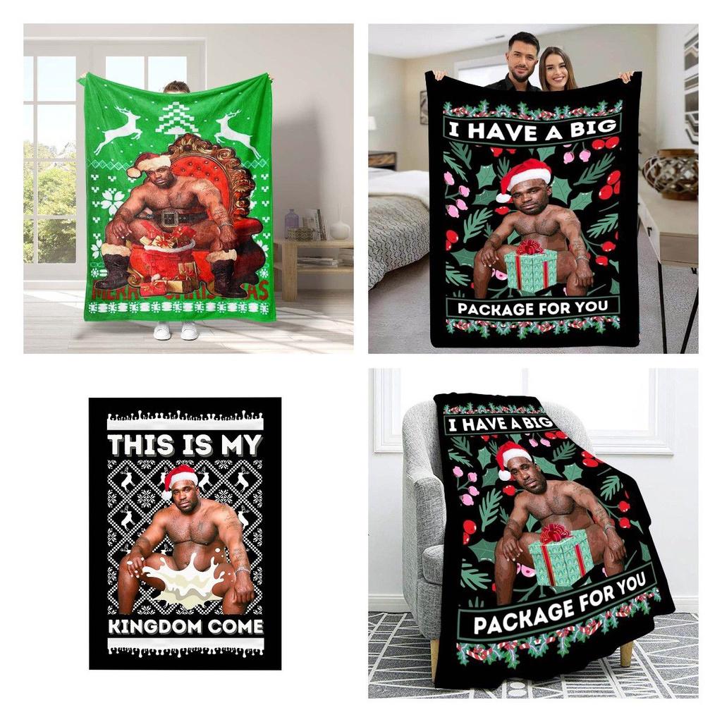 Premium Christmas Barry Wood Meme Blanket Super Soft Flannel Winter Warm Sofa Throw