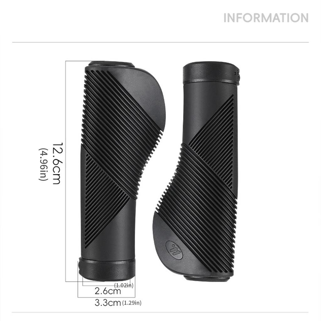 Vibration Reducing Bike Grip Ergonomic Handlebars Cover Antislip Pattern Locking Rings for Mountain Bike Accessories