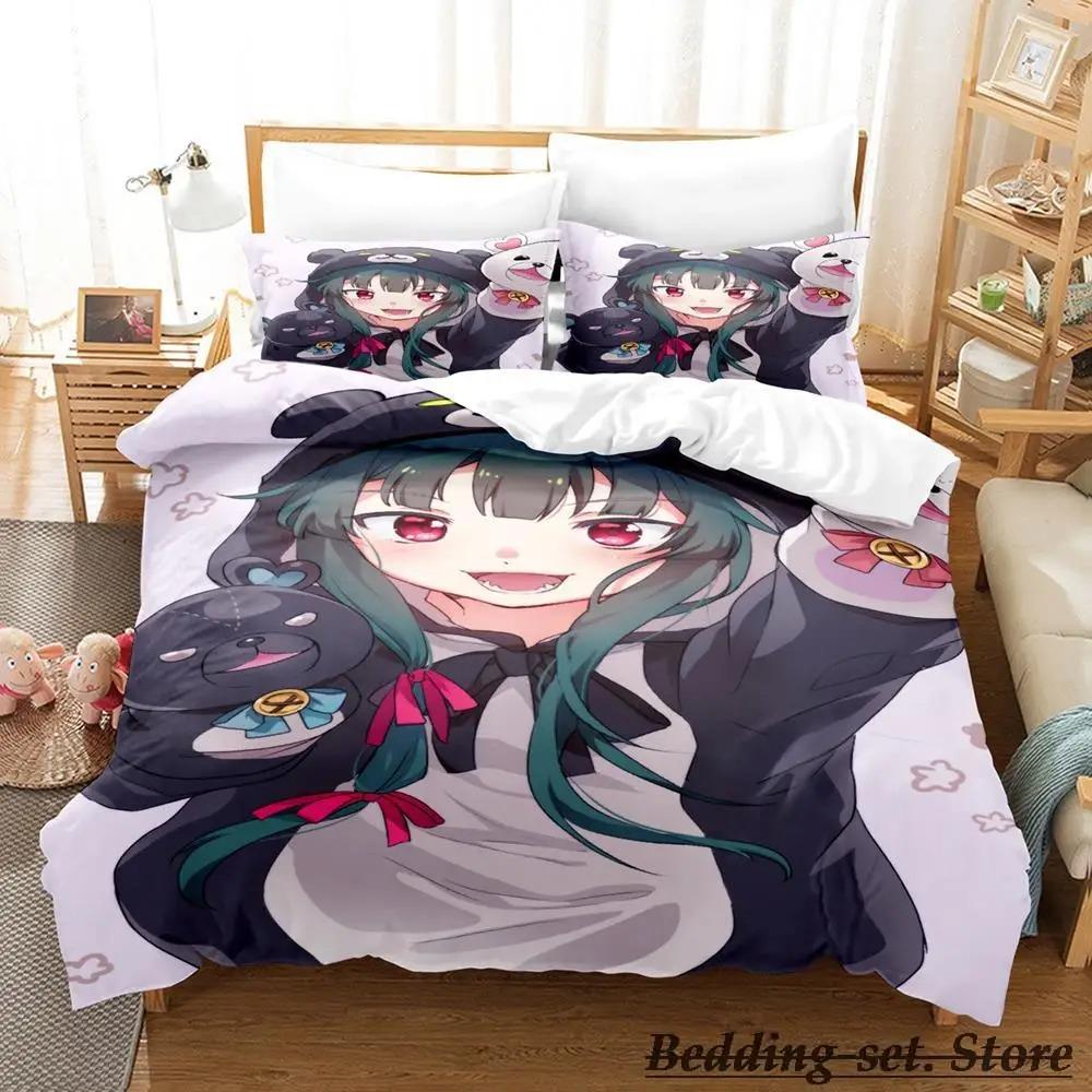 

Kuma Kuma Kuma Bear Bedding Set Single Twin Full Queen King Size Bed Set Adult Kid Bedroom Duvetcover Sets Anime Kawaii Bed 70x133cm 2pcs