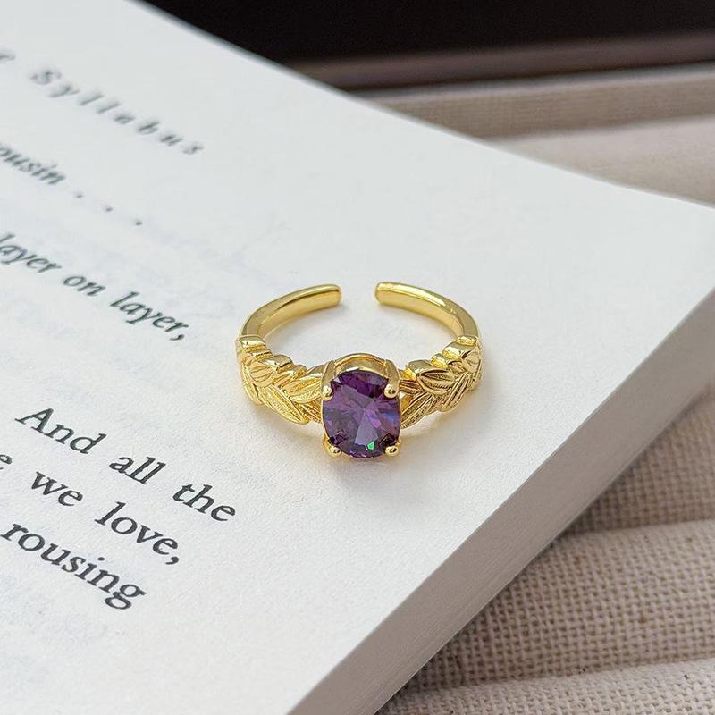 Medieval French Retro Full Diamond Open Ring Fashion High Sense Temperament Niche Design Exquisite Diamond Accessories Women