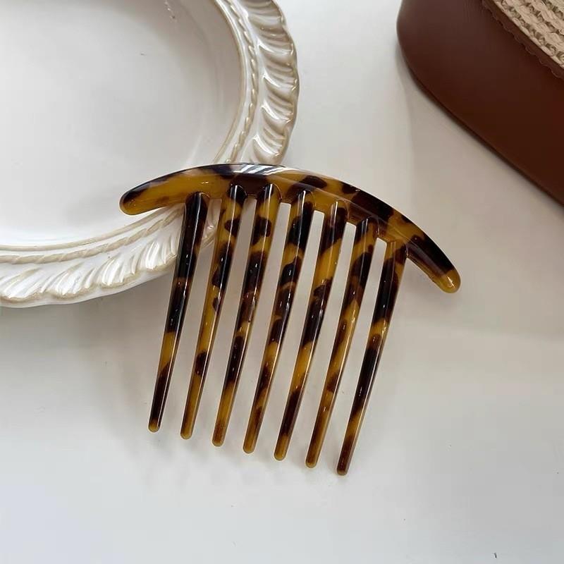 Französische U-förmige Haarnadel mit Fleischbällchen-Kopfkamm Moderner einfacher siebenzahniger Haarkamm Vielseitiger Kamm