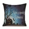 Halloween Linen Pillow Cover Printed Pillow Cover