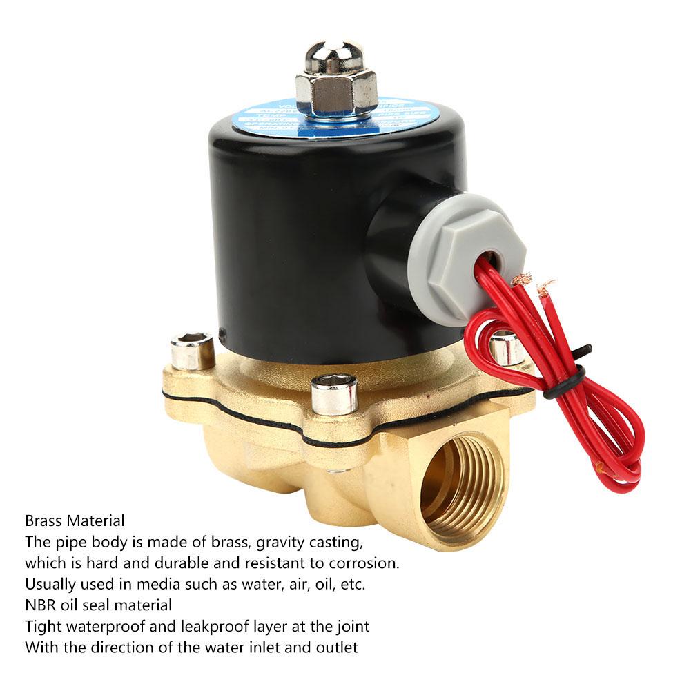 2W16015 Normalerweise geschlossenes Magnetventil G12 BSPP Innengewinde Messing-Magnetventil2W16015  12V