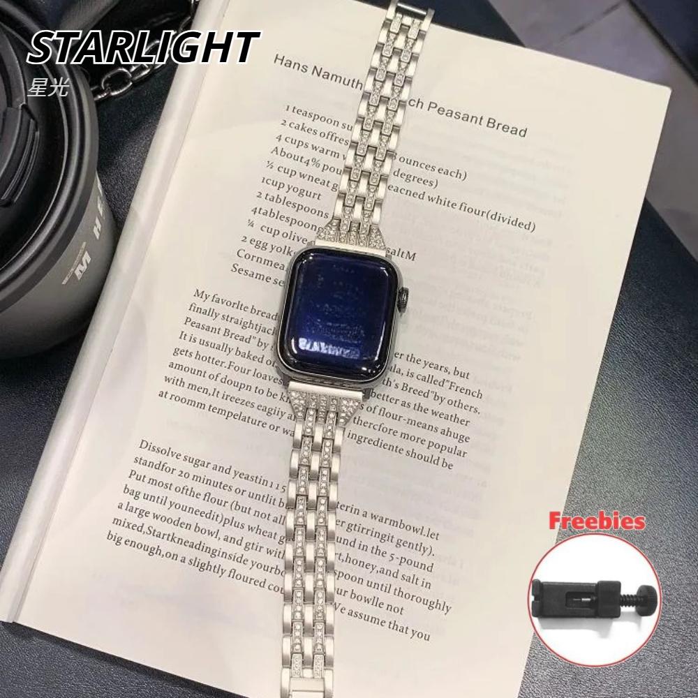 Sparkling Metal Band for Apple Watch Ultra Bands 49mm 38 40 41 42 44 45 46mm Jewelry Diamond Metal Strap for iWatch Series11 10 9 8 7 6 5 4 3