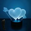 3D LED Night Light USB RGB Lamp illusion I Love You Gadget Heart Bedroom Desk Lamps Home Decoration Romantic Night Love Gifts