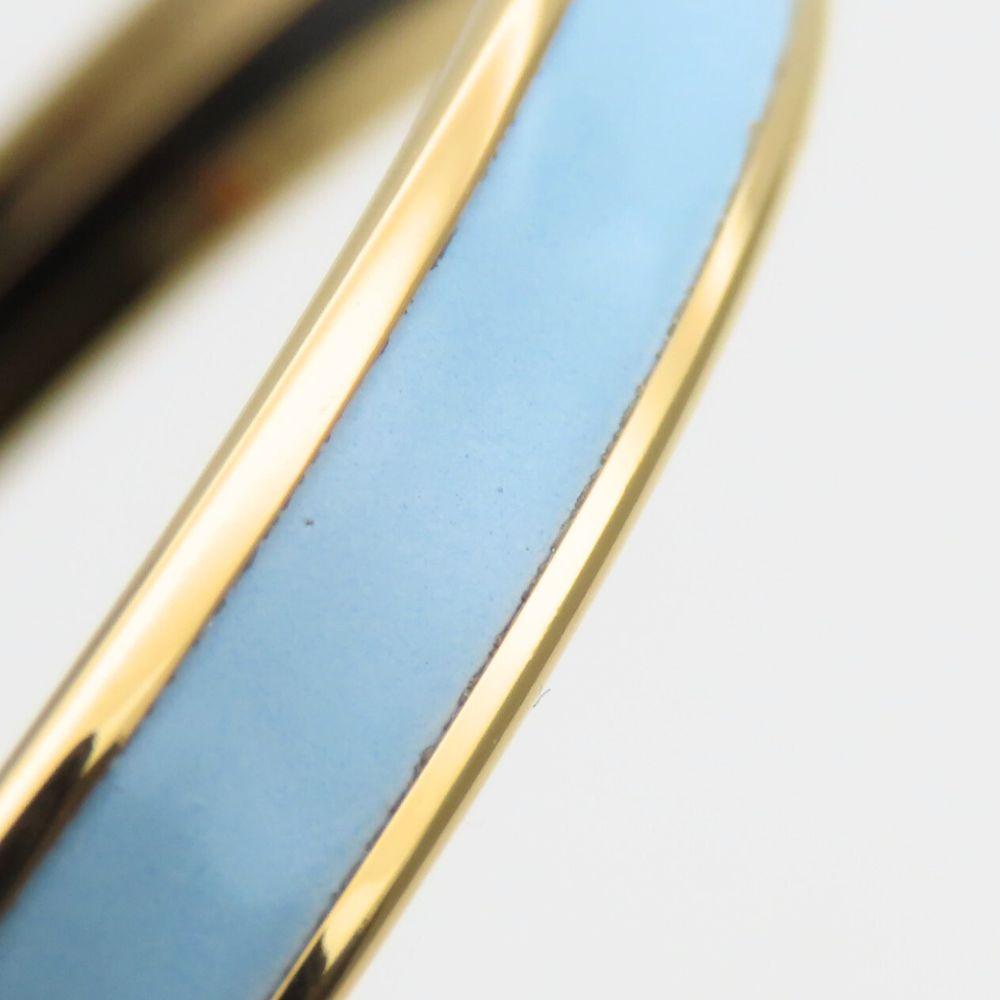Used HERMES bracelet Uni Bangle metal/enamel 11.9g blue gold plating