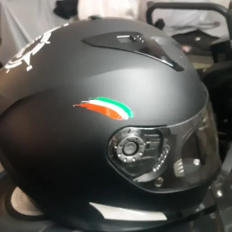 NEW Motorcycle Helmet Sticker German Italian Russian and French Flag Sticker Race Sticker Tricolor Reflective Car Accessories