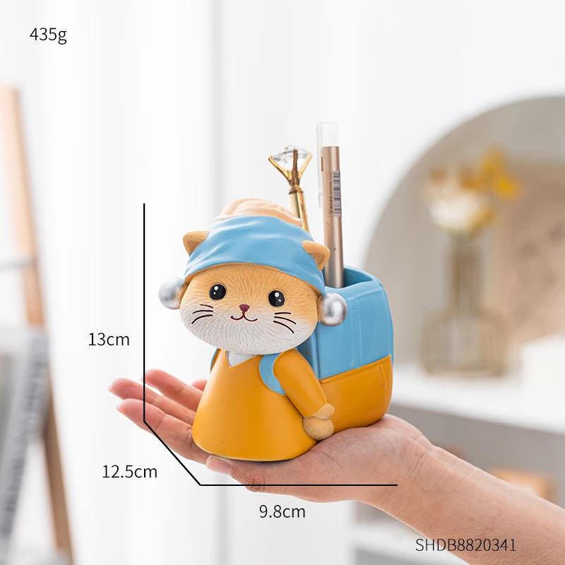 

Украшения для рабочего стола в офисе Милая кошачья подставка для карандашей Украшения Подарок на День учителя Милые лечебные мелкие предметы