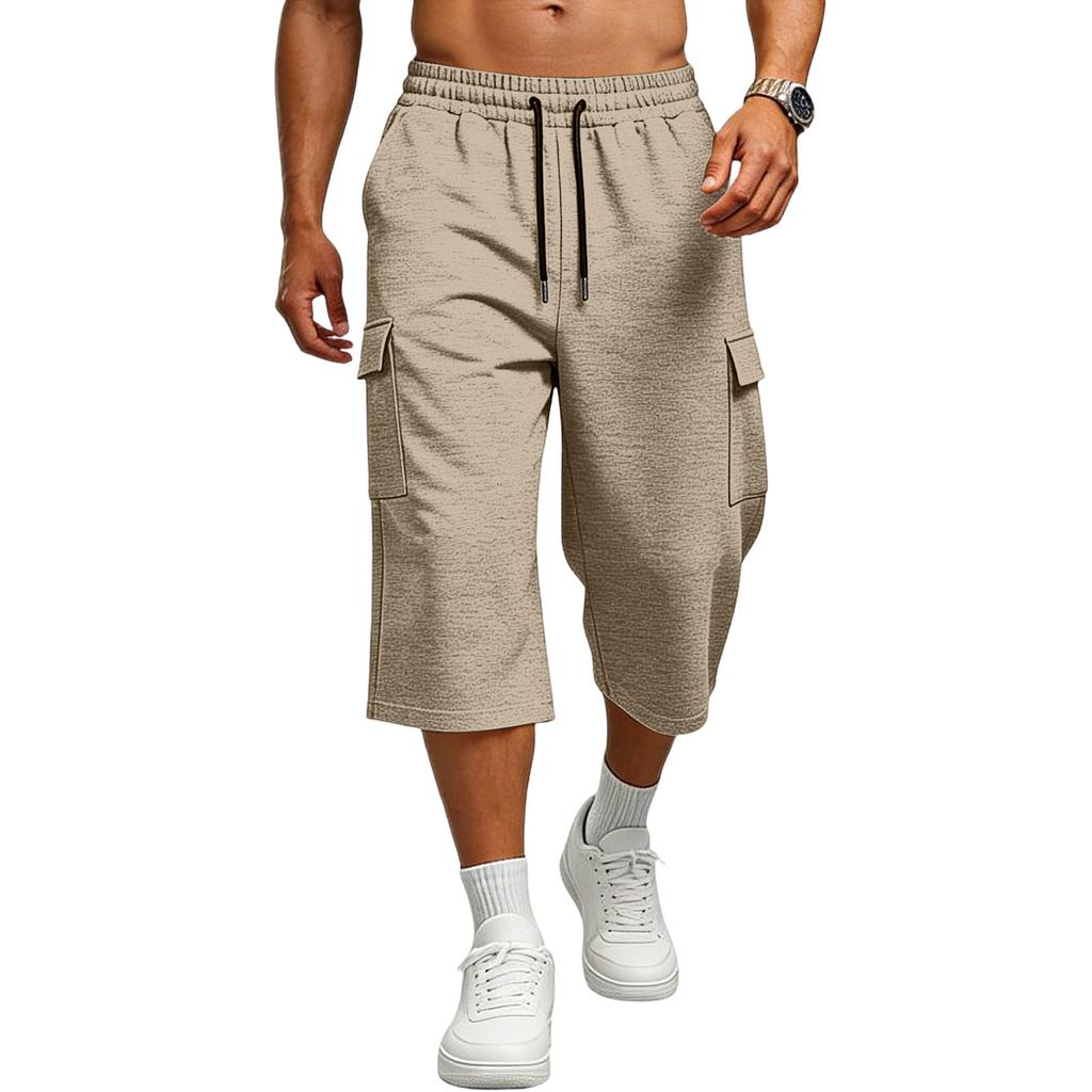 Lässige Herren-Shorts mit Kordelzug aus Webmaterial