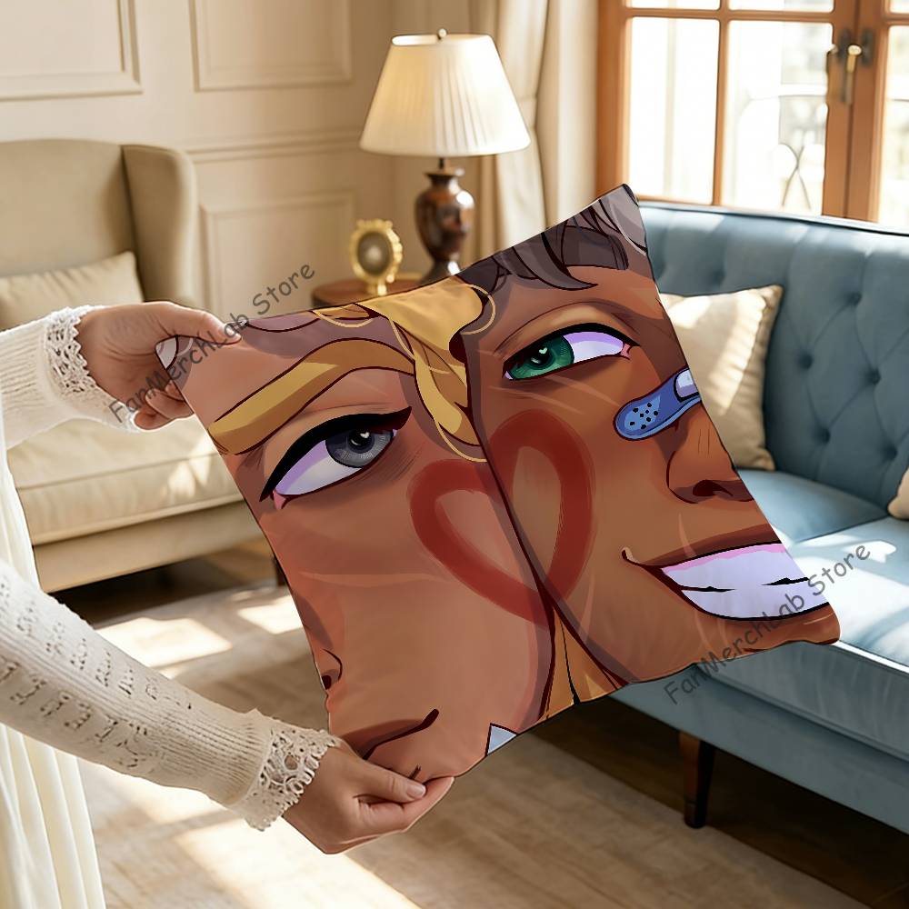 Cartoon PPercabeth Fanart Pillow Case Ultra Soft Skin Friendly Fabric Cloud Like Comfort Concealed Zipper
