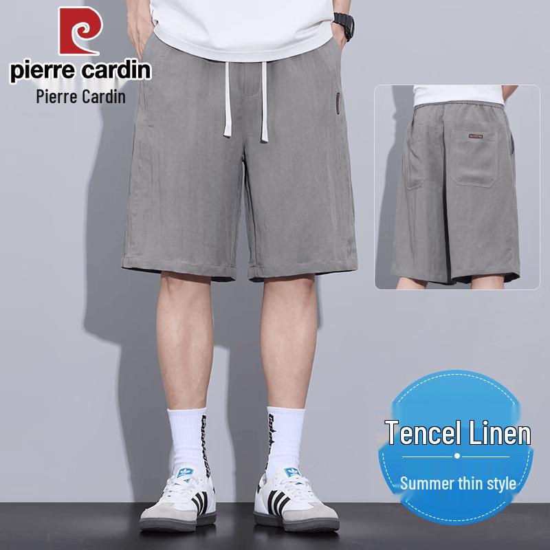 Pierre Cardin Men s Linen Tencel Ice Silk Casual Shorts 4XL