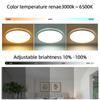 Ultra-thin Led Ceiling Light Backlight Amber Night Light Living Room Bedroom Simple Three-color Remote Control Dimming