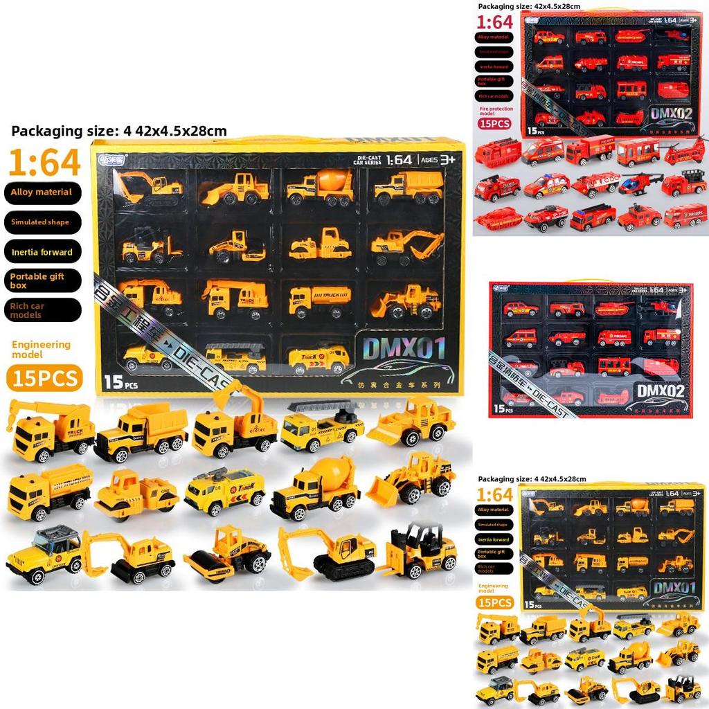 Feuerwehrmann Legierung Spielzeugauto Set mit Trägheitsgleiten für Kinderspiel und Eltern-Interaktion