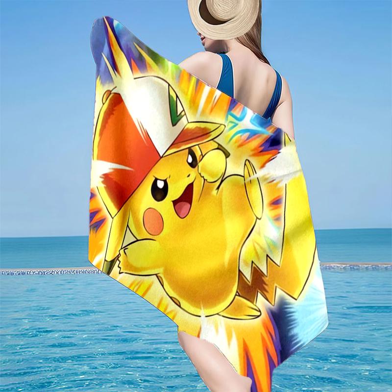 Pika And Friends In Spring Beach Towel, Super Soft Microfiber, Gift for Her/Him, Birthday, for Pool, Beach, Travel, Home Decor Fan gifts