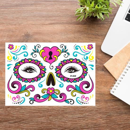 

Удобные, простые в использовании, модные, временные татуировки, забавные флуоресцентные наклейки на Хэллоуин для женщин