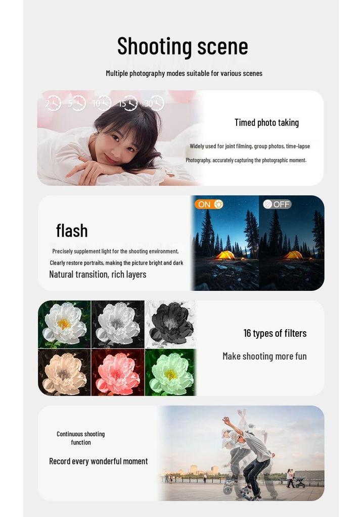 5K HD Digital Camera - Portable Selfie & Photography Camera