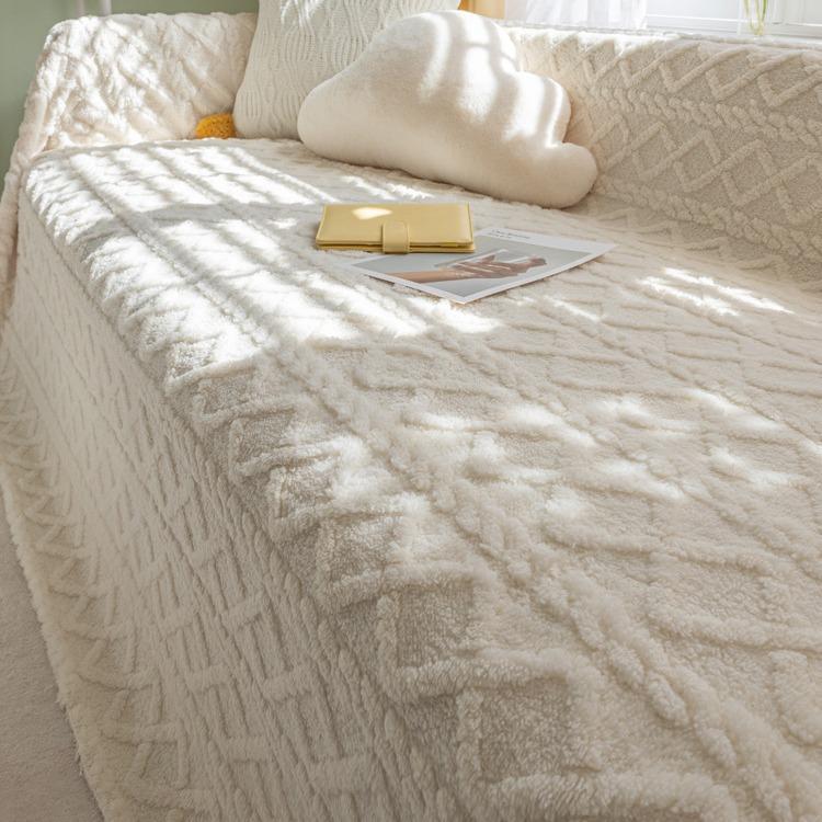 Doppelseitige Retro-Sofa-Decke Nordische Sofaabdeckung Baumwollfaden-Decke Vollständige Abdeckung Rutschfestes Sofa-Handtuch Schutzhülle Verdickt