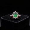 Fashion Jewelry Simulation Sapphire Ruby Vintage Ring Stud Earrings Pendant Necklace Women's Jewelry Set