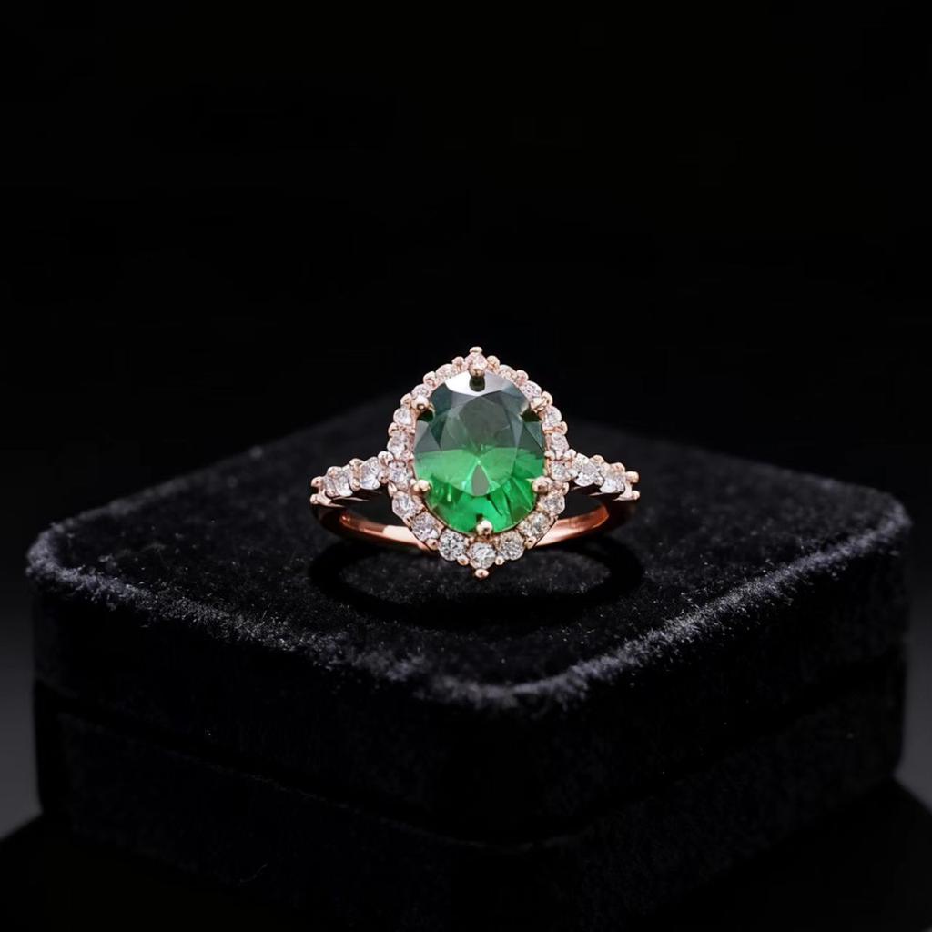 Fashion Jewelry Simulation Sapphire Ruby Vintage Ring Stud Earrings Pendant Necklace Women's Jewelry Set