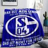 1pc FC Schalke 04 Print Flannel Blanket, High quality Comfortable for All Seasons, Home Decor, Warmth and Comfort, Perfect for Christmas Gifts49