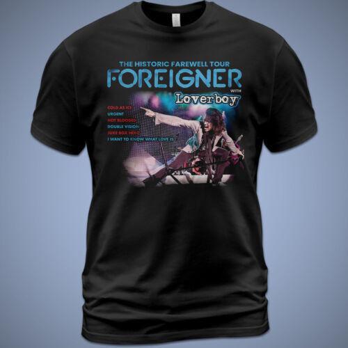 

Unisex Cotton T-shirt Tops Tee Foreigner The Historic Farewell Tour With Lover Boy L