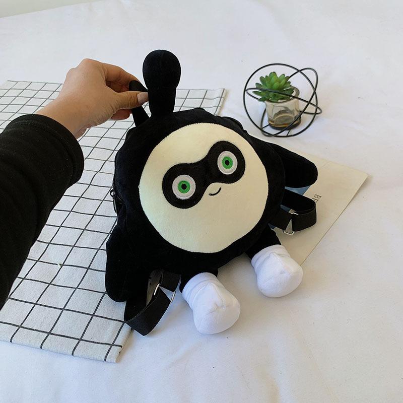 New Plush Backpack Female Cartoon Cute Egg Boy Party Backpack Sweet Girl Schoolbag