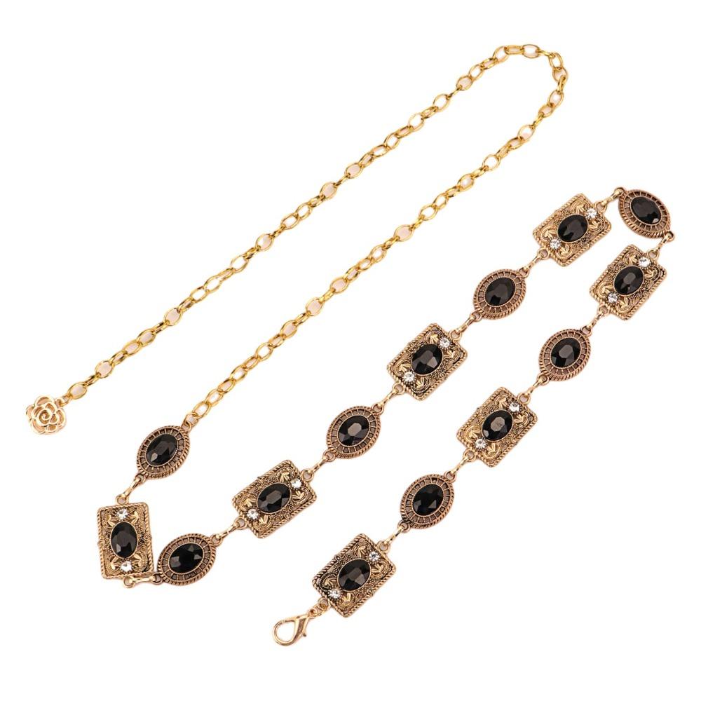 Metal Rhinestone Belly Belts Colorful Y2K Waistband Retro Women Waist Chain  Decorative Jeans