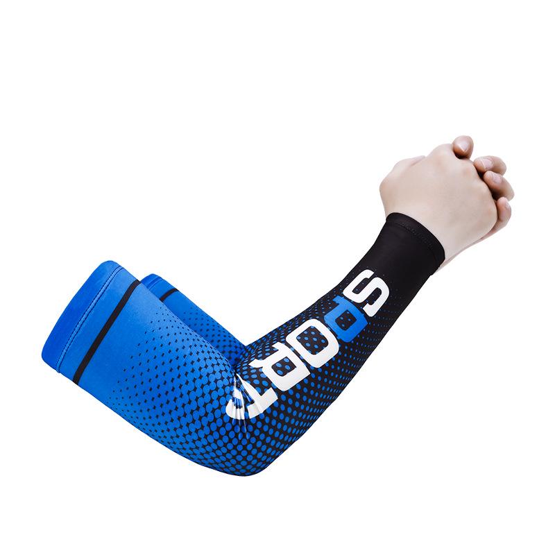 Sport Style Sun Protection Breathable Cycling Arm Warmers for Men and Women - Thin Ice Silk Sleeves