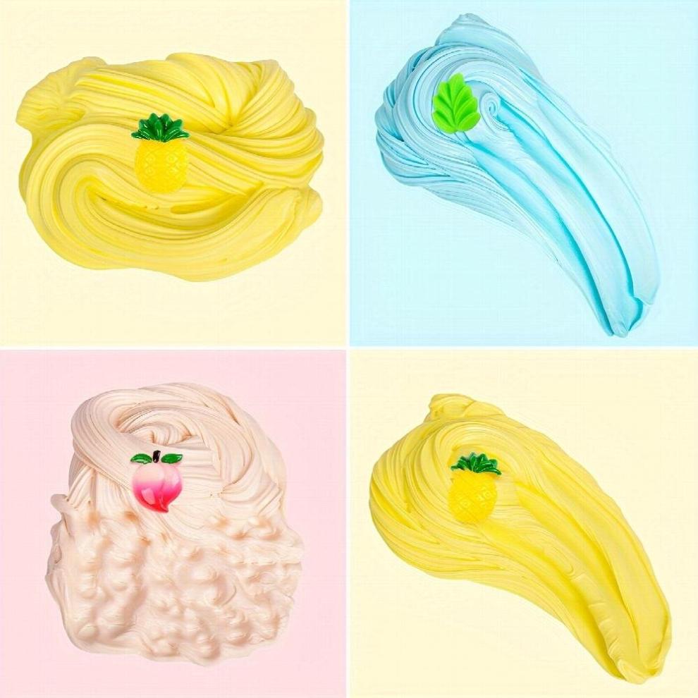 Slime Set Soft And Non Sticky Yellow Apricot Cyan Slime Toys DIY Slime Toy Interesting Toy For Birthday Parties And Events