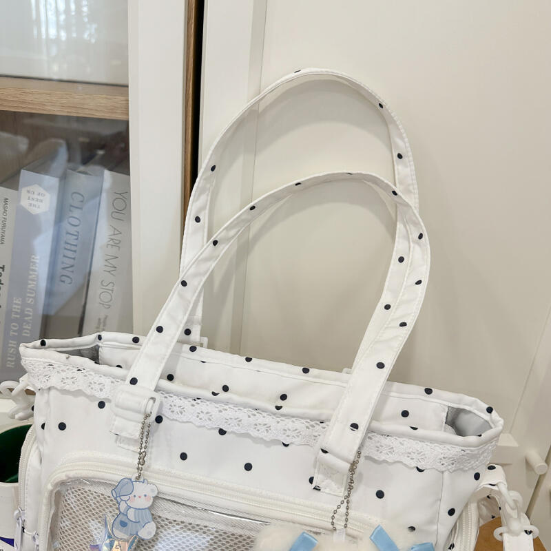 Krajková průhledná taška s vlnkovým vzorem přes rameno pro studenty středních škol