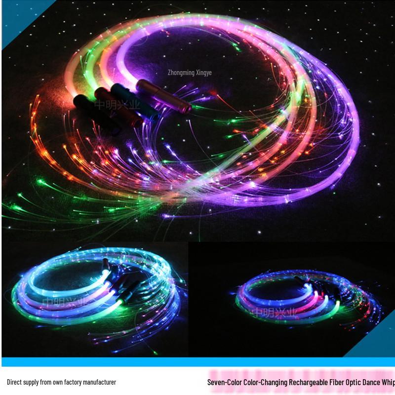 Luminous Fiber Optic Dance Whip - Flash Charging Party Atmosphere Prop