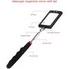 2Pcs Telescopic Inspection Mirror with LED Battery Lighting Telescopic Up To 88cm