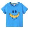 Cute Smiling Banana Kids Short Sleeve T Shirts Boys Girls Same Style Cartoon Casual Tees Comfortable Children Clothing