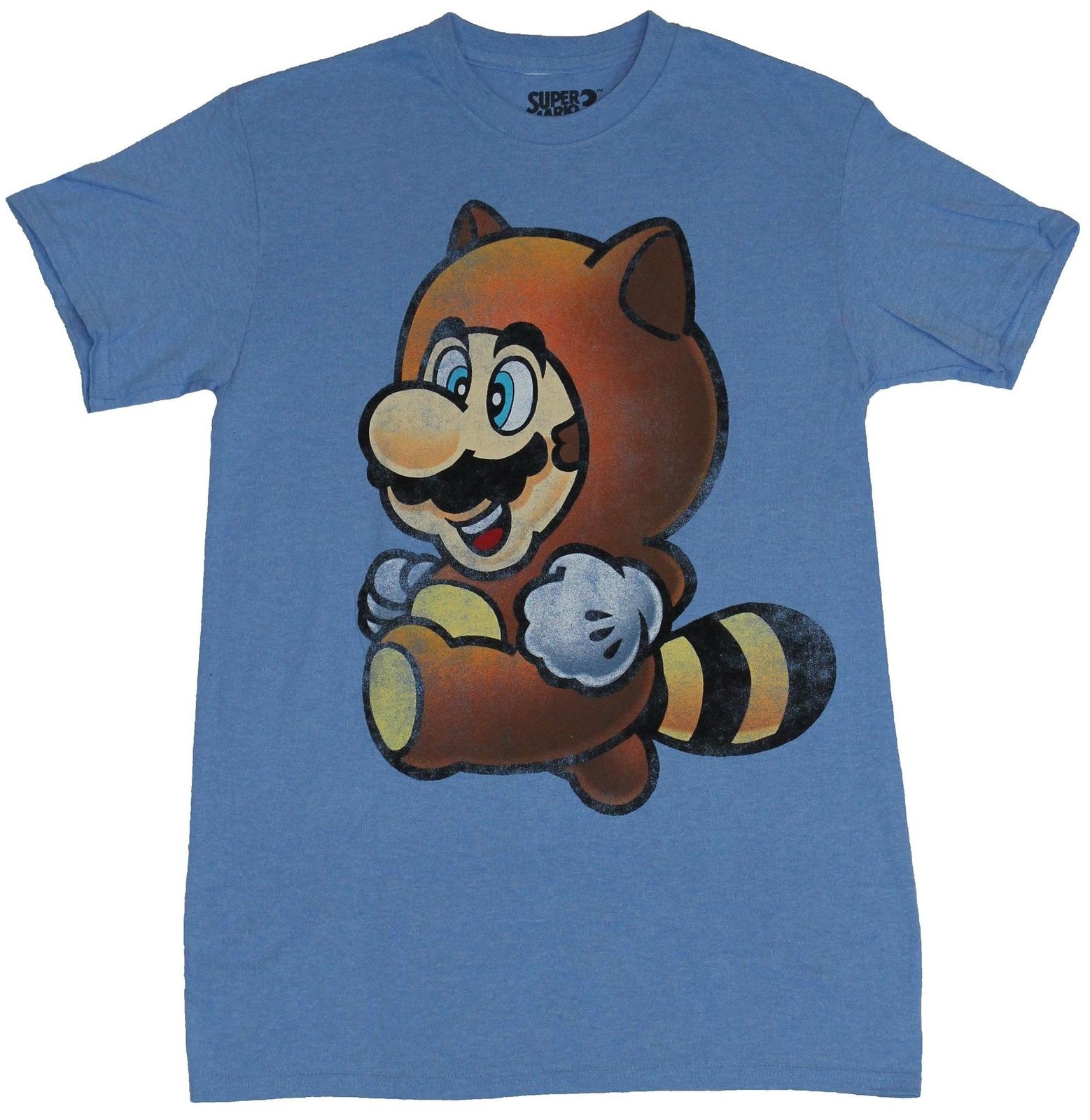 Super Mario Brothers Mens T-Shirt - Flying Mario In Raccoon Suit Image XXXL