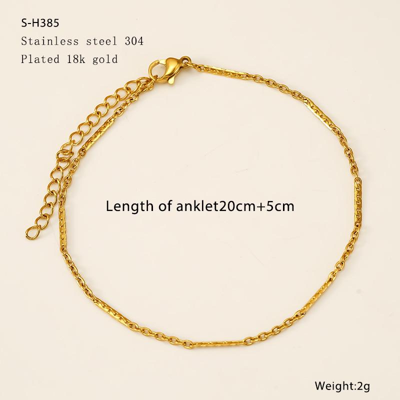 

Универсальный геометрический набор браслетов на ногу из титановой стали - Креативный европейский и американский дизайн