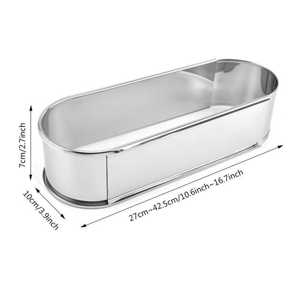 Lange Ovale Verstellbare Kuchenform Teleskopische Dessert Backform Haushalt Mousse Kuchenring Küche