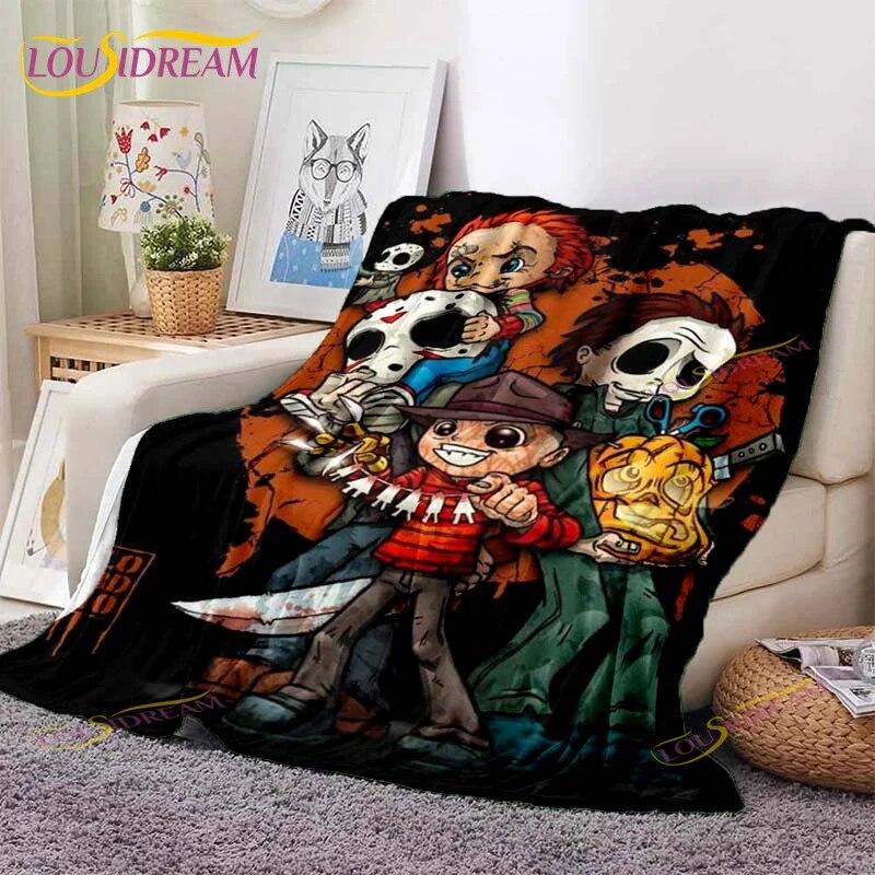 

Terror Blanket Horror Movies Character Soft Plush Throw Blanket Fashion Personality Winter Warm Flannel Throw Blanket Blanket for Gift All Seasons