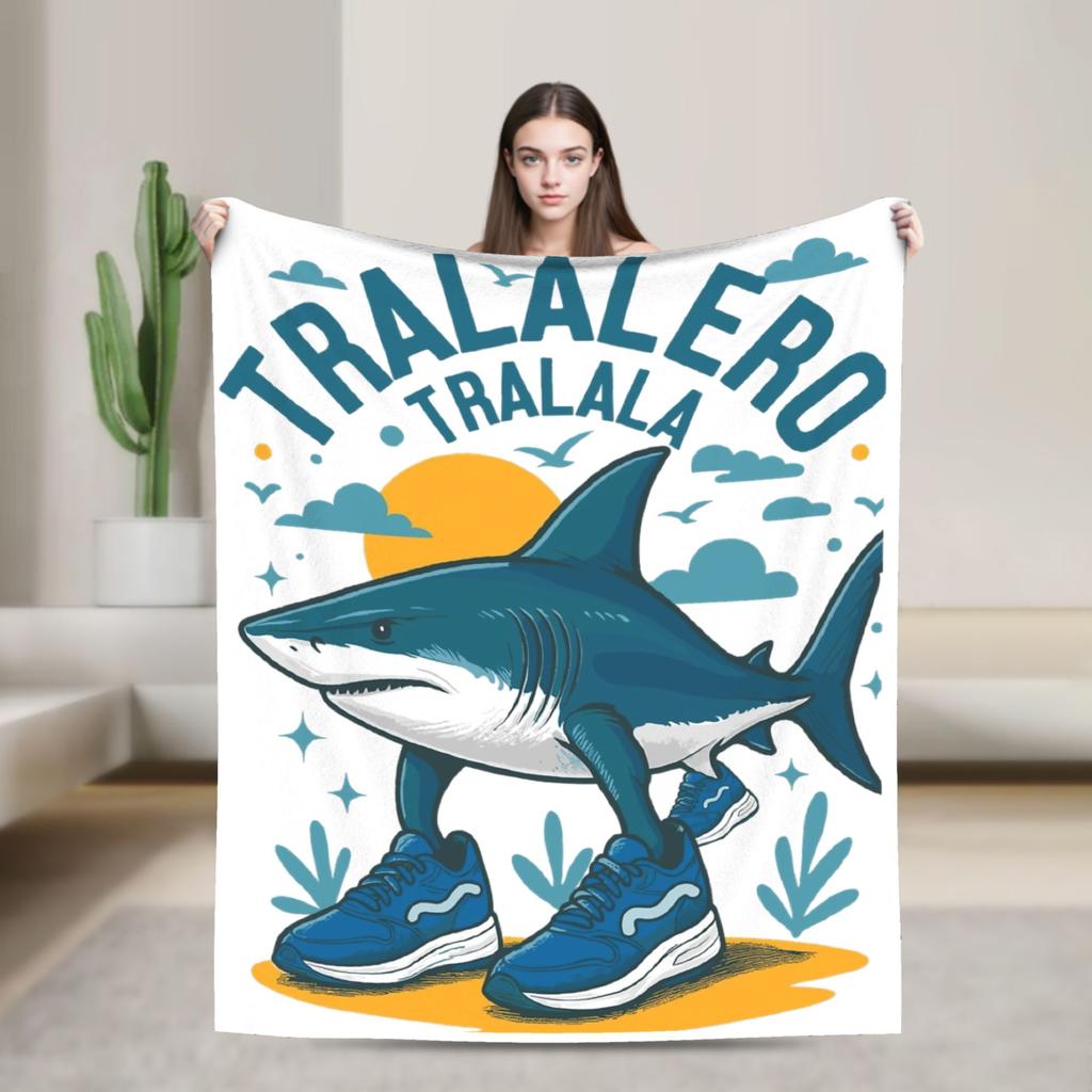 Italian Brainrot All Stars Funny Meme Blankets Fleece Spring Autumn Multi-function Warm Throw Blankets for Bedding Travel Quilt