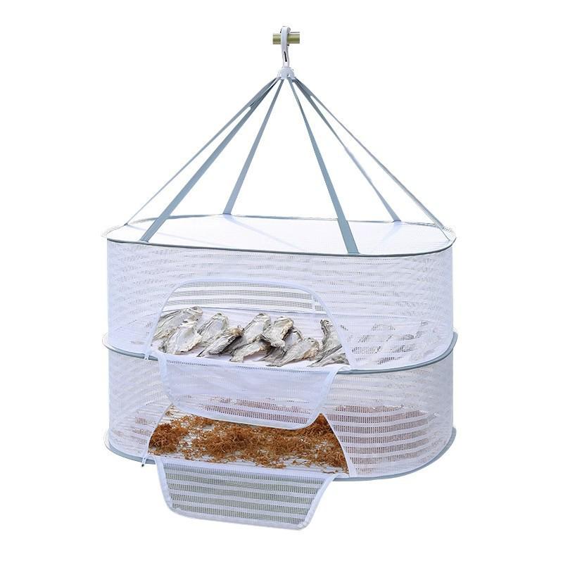 Windproof and Mosquito-proof Portable Folding Food Drying Rack for Vegetables and Fish