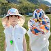 Children's Sun Hat Summer Cartoon Cute Boys and Girls Outdoor Sun Protection Sun Hat Big Brim Shawl Bucket Hat