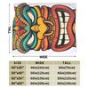 Cartoon Wooden Tiki Mask Totem Hawaiian Tribal Art Flannel Blanket Autumn Soft Bedding Throws for Students Home Decor Bed Cover