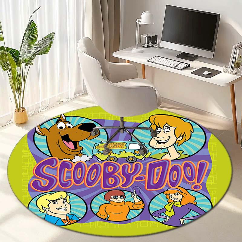 Halloween Supernatural Comedy Adventure Movie Scooby-Doo Round Carpet Soft Home Decoration Corridor Table and Chair Anti Slip Outdoor Floor Mat Rug 16