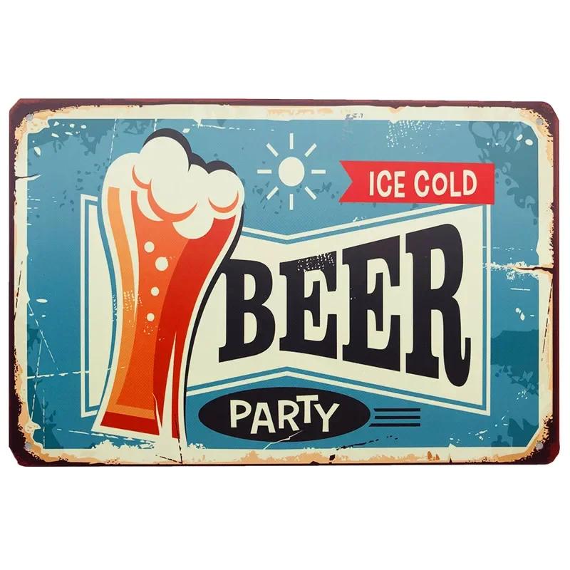 Vintage Beer Metal Tin Signs Wine Alcohol Drinker for Bar Pub Club Man Cave Kitchen Wall Decor Plaque 8x12 Inch