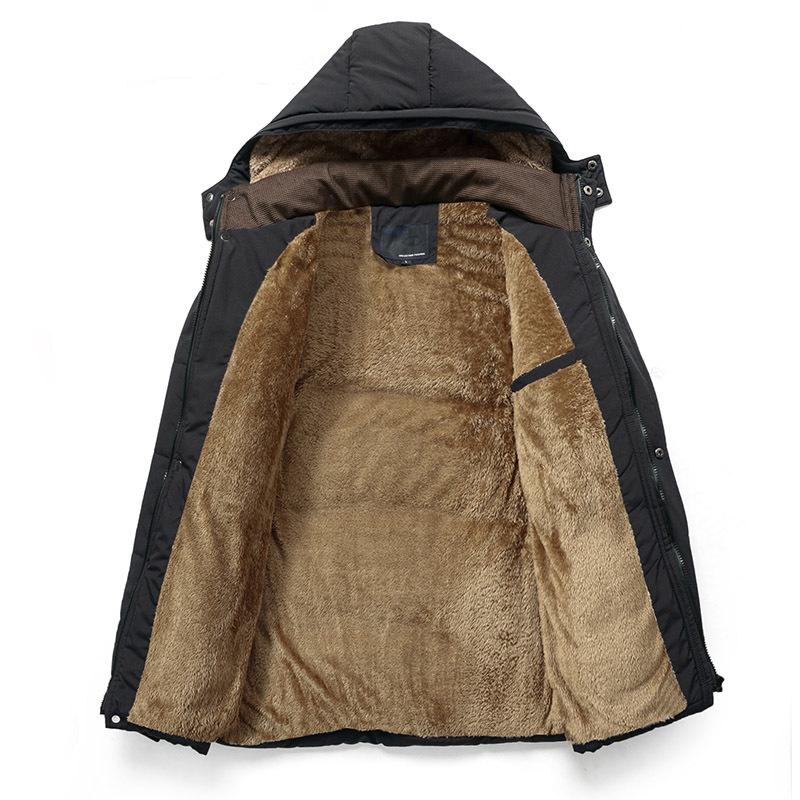 Men's Winter Down-Lined Cotton Jacket for Middle-Aged & Elderly - Warm Outerwear for Autumn and Winter