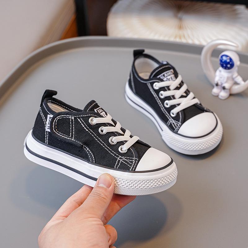 2025 Autumn New Kids' Canvas Shoes, Magic Tape, Elastic Band - Boys' & Girls' School Shoes