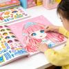 Puzzle Stickers Book Handicrafts Creative Kids Stickers Toy Reusable For Girls Cartoon Princess Make A Face Stickers 15 Pages