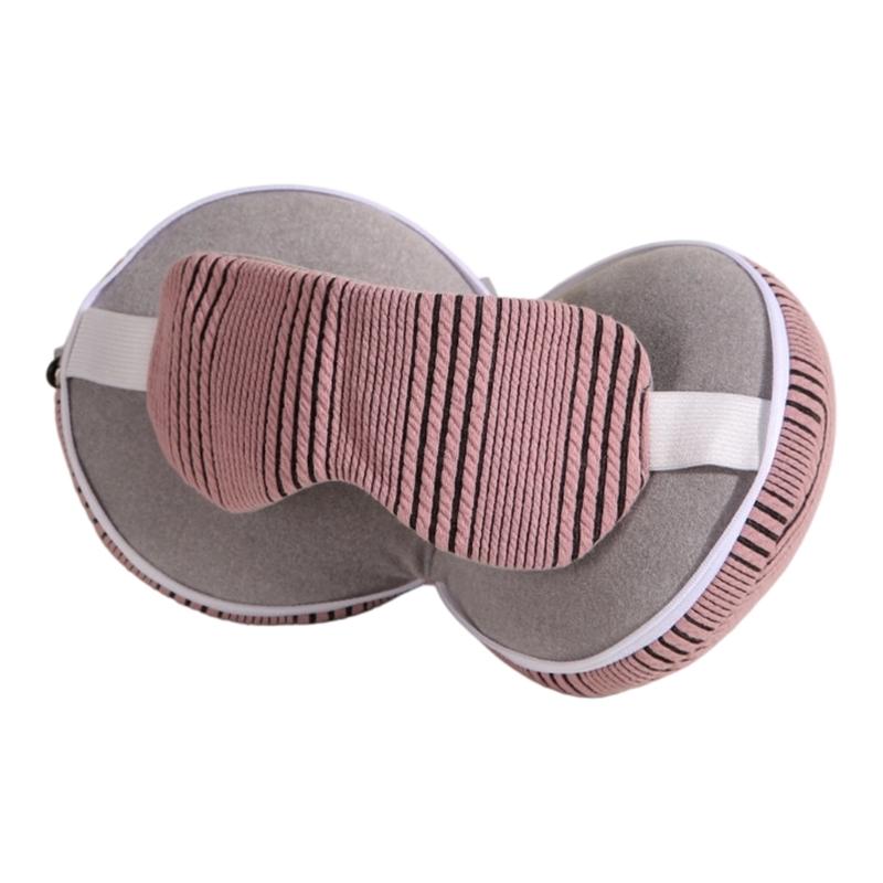 Adjust Sleep Mask With Builts In Neck Pillow Travel Accessory Provide Head Cushioning