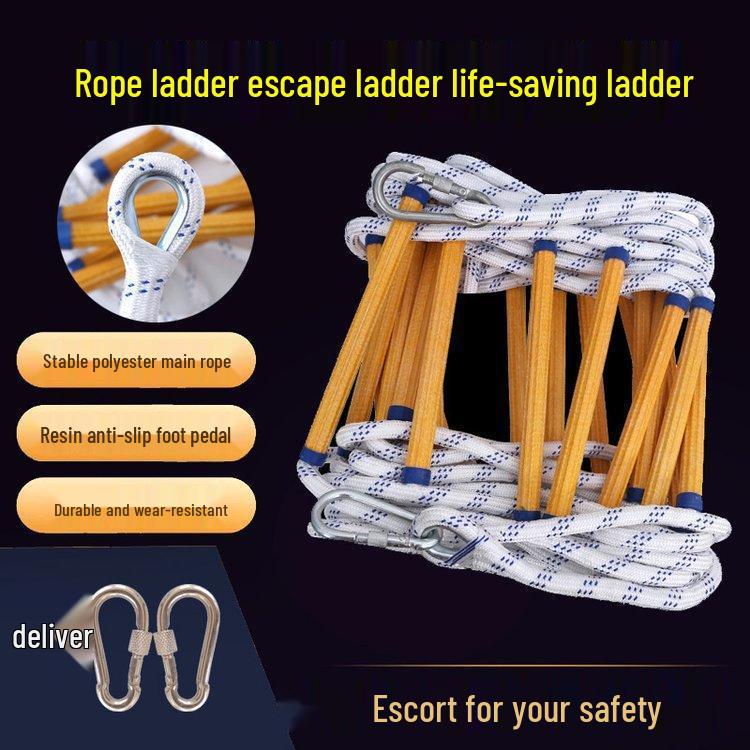 Rescue & Lifesaving Nylon Rope Ladder for High-Altitude and Well Escape Training
