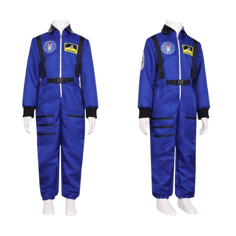 Astronaut Halloween Costume For Kids Polyester Space Suit For Cosplay And Parties